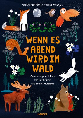 Buchcover des Kinderbuchs Wenn es Abend wird im Wald